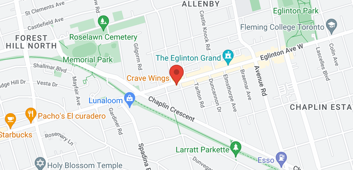 map of 557 EGLINTON AVE W